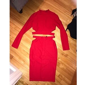 Misguided two piece red set